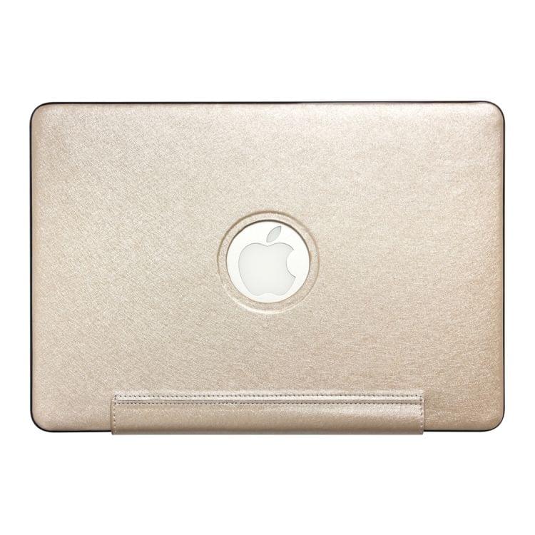 For Macbook Pro Retina 13.3 inch Silk Texture Apple Laptop United PU Protective Case(Gold)