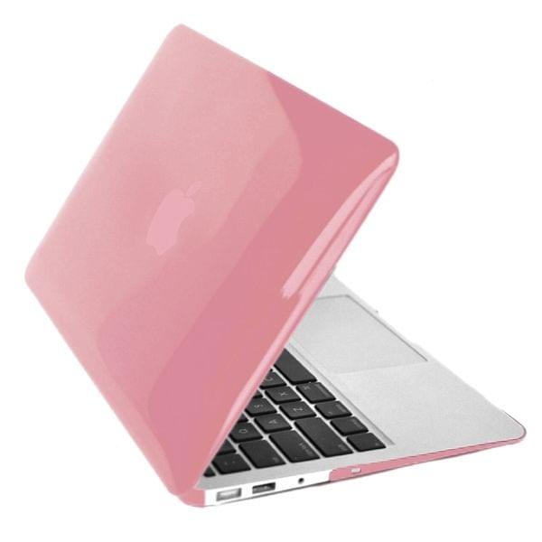 ENKAY for MacBook Air 13.3 inch (US Version) / A1369 / A1466 4 in 1 Crystal Hard Shell Plastic Protective Case with Screen Protector & Keyboard Guard & Anti-dust Plugs(Pink)