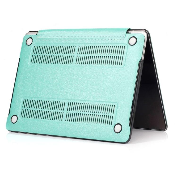 Laptop One-piece PU Leather Case for MacBook Pro 15.4 inch A1990 (2018) (Mint Green)
