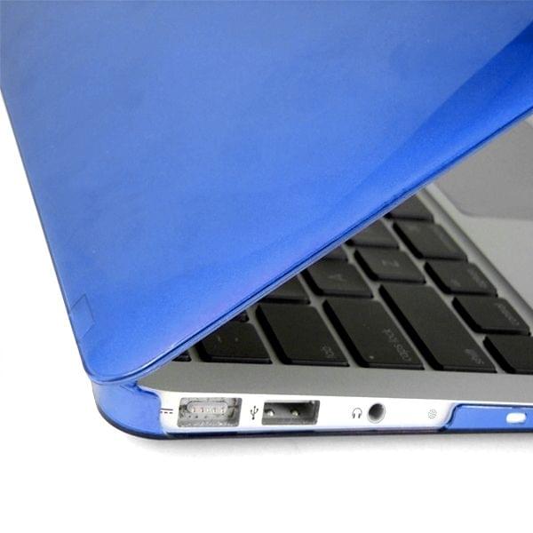 ENKAY for MacBook Air 13.3 inch (US Version) / A1369 / A1466 4 in 1 Crystal Hard Shell Plastic Protective Case with Screen Protector & Keyboard Guard & Anti-dust Plugs(Dark Blue)