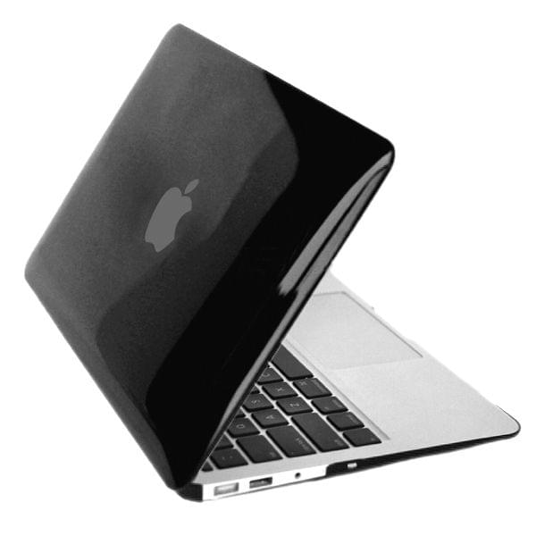 ENKAY for MacBook Air 11.6 inch (US Version) / A1370 / A1465 4 in 1 Crystal Hard Shell Plastic Protective Case with Screen Protector & Keyboard Guard & Anti-dust Plugs(Black)