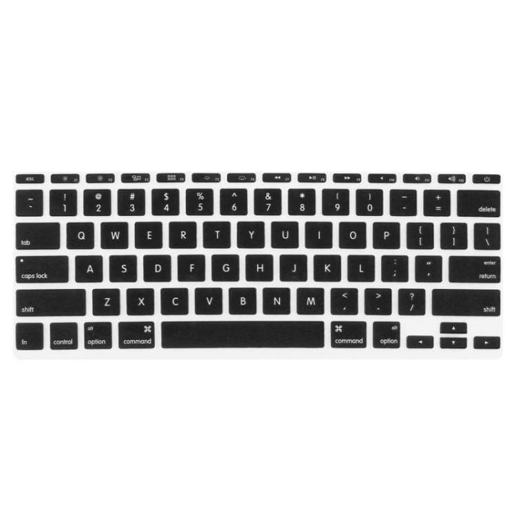 ENKAY for MacBook Air 11.6 inch (US Version) / A1370 / A1465 4 in 1 Crystal Hard Shell Plastic Protective Case with Screen Protector & Keyboard Guard & Anti-dust Plugs(Black)