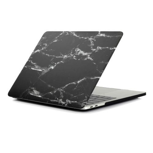 Black White Texture Marble Pattern Laptop Water Decals PC Protective Case for MacBook Pro 15.4 inch A1990 (2018)