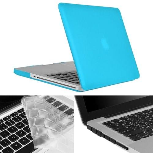 ENKAY for Macbook Pro 15.4 inch (US Version) / A1286 Hat-Prince 3 in 1 Frosted Hard Shell Plastic Protective Case with Keyboard Guard & Port Dust Plug(Blue)