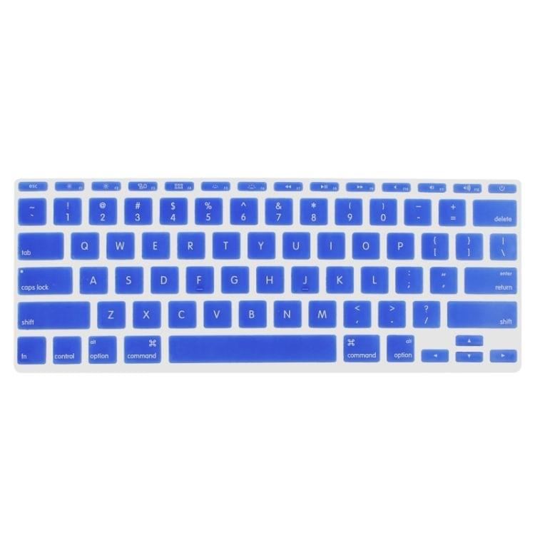 ENKAY for MacBook Air 11.6 inch (US Version) / A1370 / A1465 4 in 1 Crystal Hard Shell Plastic Protective Case with Screen Protector & Keyboard Guard & Anti-dust Plugs(Dark Blue)