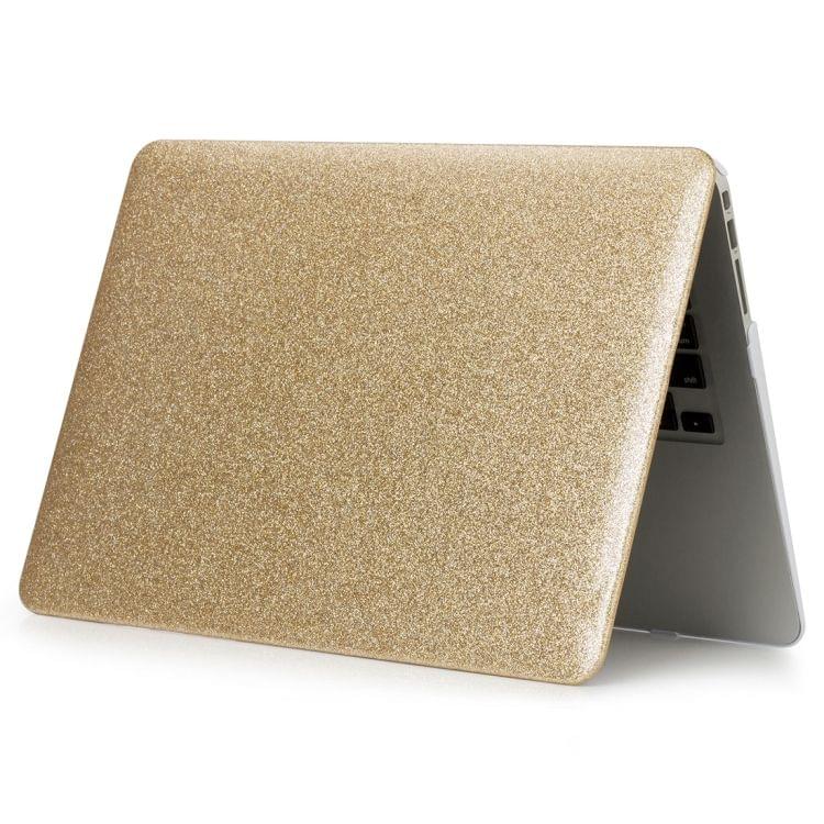 Glittery Powder Laptop PU Leather Paste Case for MacBook Pro 13.3 inch A1989 (2018) / A1708 (2016 - 2017) / A1706 (2016 - 2017)(Gold)