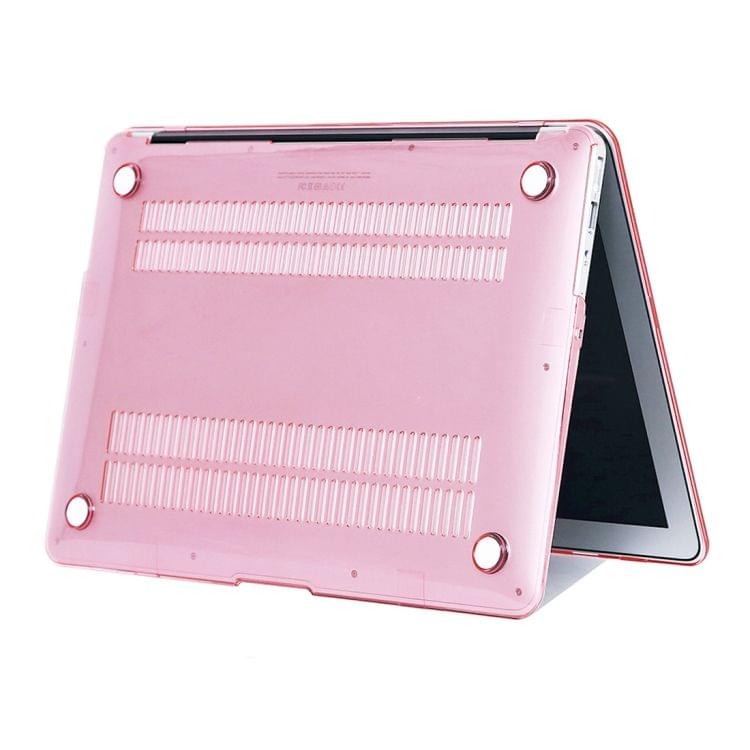 Laptop Crystal Hard Protective Case for MacBook Air 13.3 inch A1466 (2012 - 2017) / A1369 (2010 - 2012)(Pink)