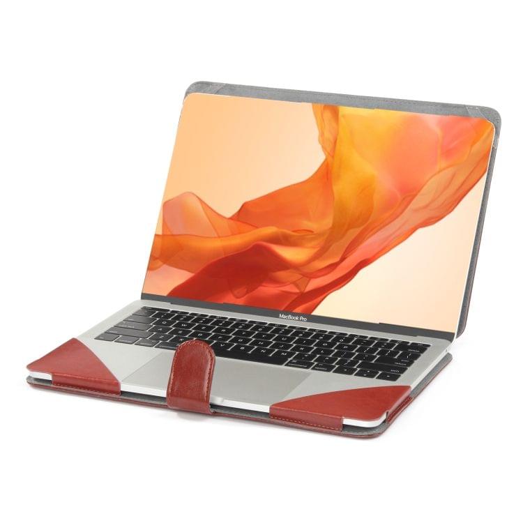 Crazy Horse Texture Horizontal Flip Leather Case for MacBook Air 13.3 inch A1932 (2018) (Coffee)