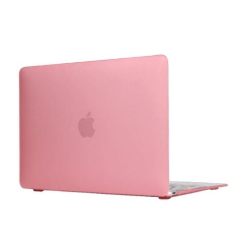 Laptop Translucent Frosted Hard Plastic Protective Case for Macbook 12 inch(Pink)