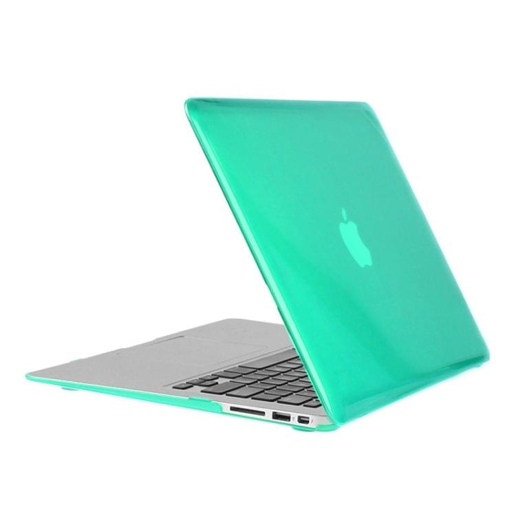 ENKAY for Macbook Air 13.3 inch (US Version) / A1369 / A1466 Hat-Prince 3 in 1 Crystal Hard Shell Plastic Protective Case with Keyboard Guard & Port Dust Plug(Green)