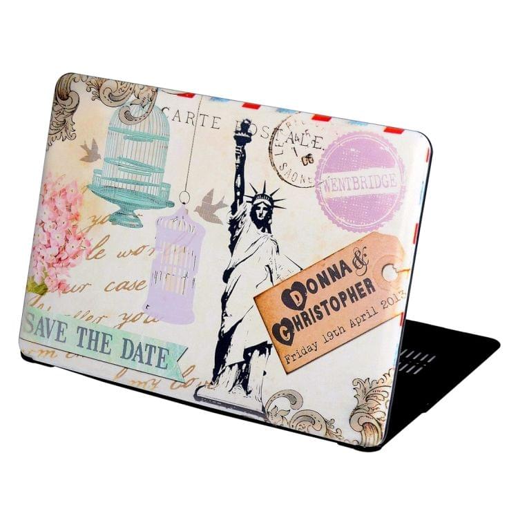 For Macbook Air 11.6 inch (2011 - 2013) A1370 & A1465 / MD711 / MC968 / MC969 / MD712 / MD224 Statue of Liberty Pattern Laptop Water Decals PC Protective Case