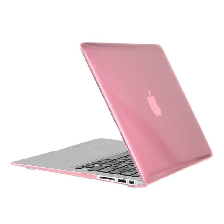 ENKAY for Macbook Air 13.3 inch (US Version) / A1369 / A1466 Hat-Prince 3 in 1 Crystal Hard Shell Plastic Protective Case with Keyboard Guard & Port Dust Plug(Pink)