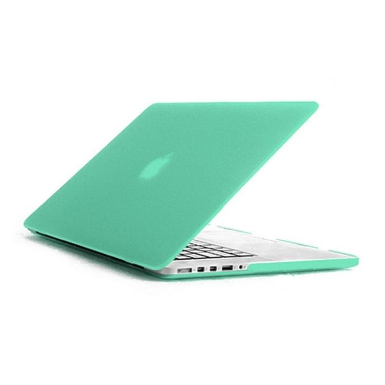 ENKAY for MacBook Pro Retina 13.3 inch (US Version) / A1425 / A1502 4 in 1 Frosted Hard Shell Plastic Protective Case with Screen Protector & Keyboard Guard & Anti-dust Plugs(Green)