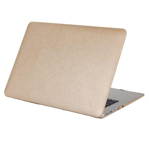 For Macbook Pro Retina 15.4 inch Silk Texture Apple Laptop PC Protective Case(Gold)