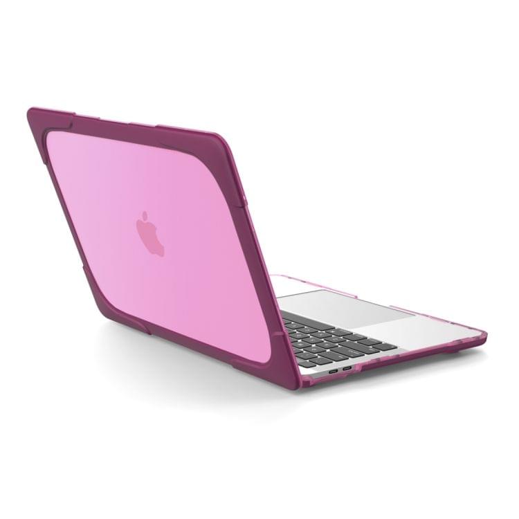 For Macbook Pro 13.3 inch (A1708) & with Touchbar (A1706) Laptop TPU + PC Folding Shockproof Protective Case with Holder(Purple)