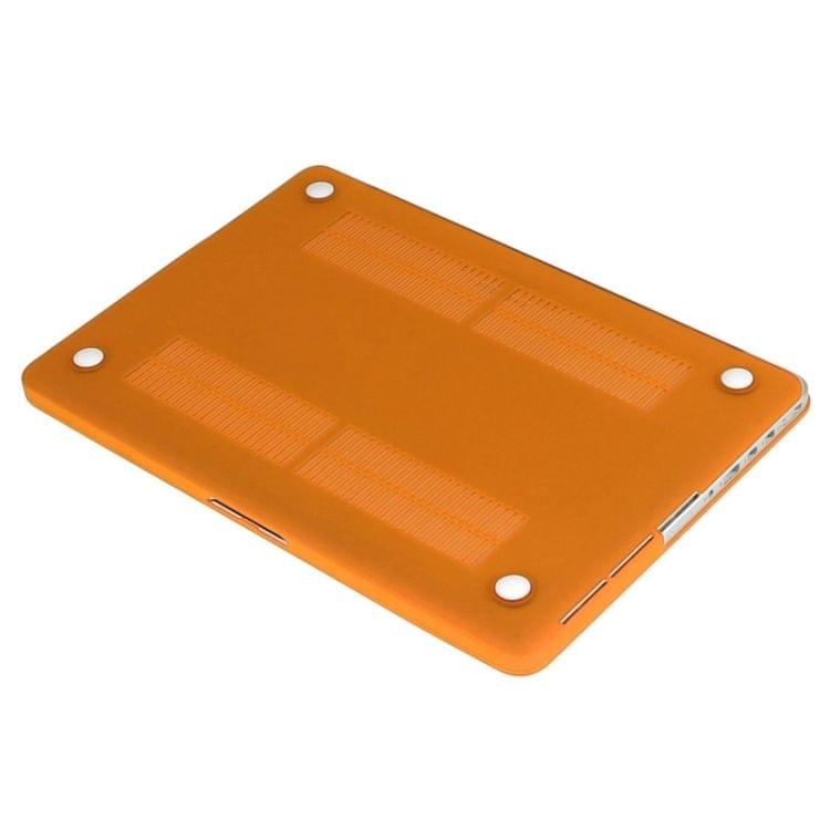 ENKAY for Macbook Pro Retina 15.4 inch (US Version) / A1398 Hat-Prince 3 in 1 Frosted Hard Shell Plastic Protective Case with Keyboard Guard & Port Dust Plug(Orange)