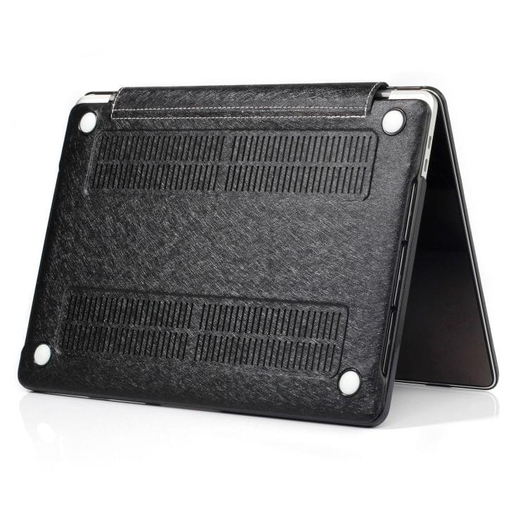 Laptop One-piece PU Leather Case for MacBook Pro 15.4 inch A1990 (2018) (Black)