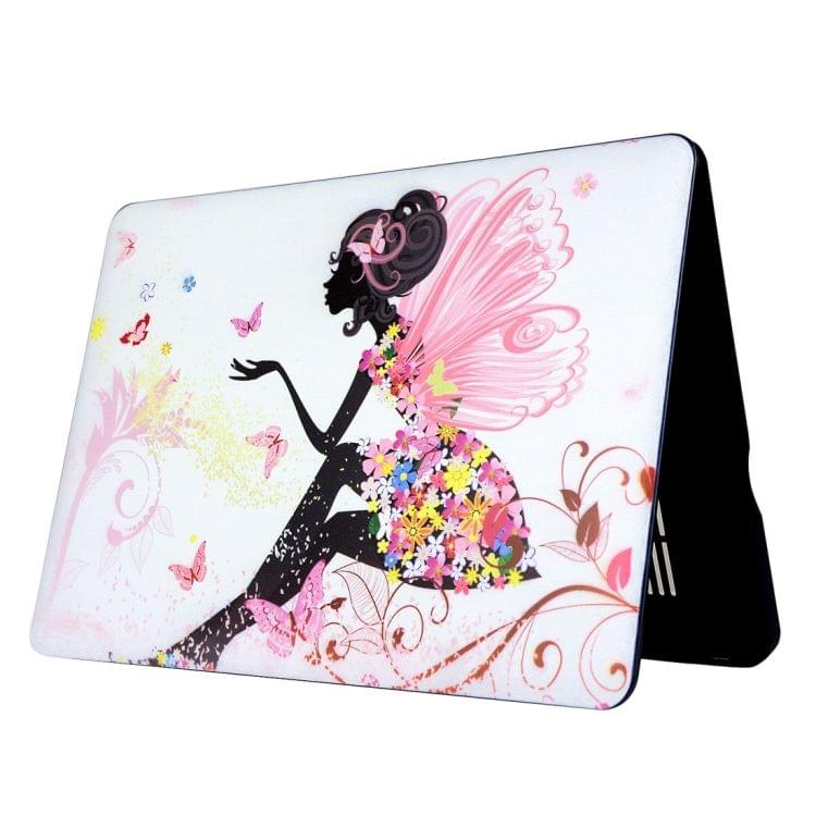 For Macbook Air 11.6 inch (2011 - 2013) A1370 & A1465 / MD711 / MC968 / MC969 / MD712 / MD224 Butterfly Fairy Pattern Laptop Water Decals PC Protective Case