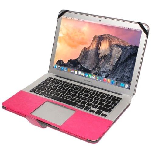 Notebook Leather Case with Snap Fastener for 13.3 inch MacBook Air(Magenta)