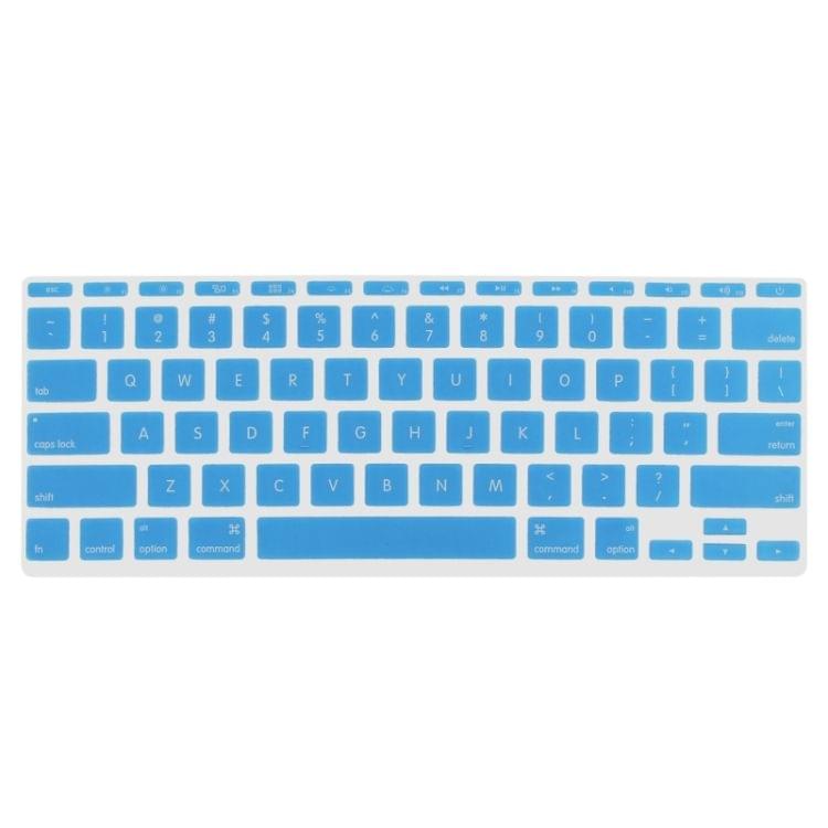ENKAY for MacBook Air 11.6 inch (US Version) / A1370 / A1465 4 in 1 Crystal Hard Shell Plastic Protective Case with Screen Protector & Keyboard Guard & Anti-dust Plugs(Blue)