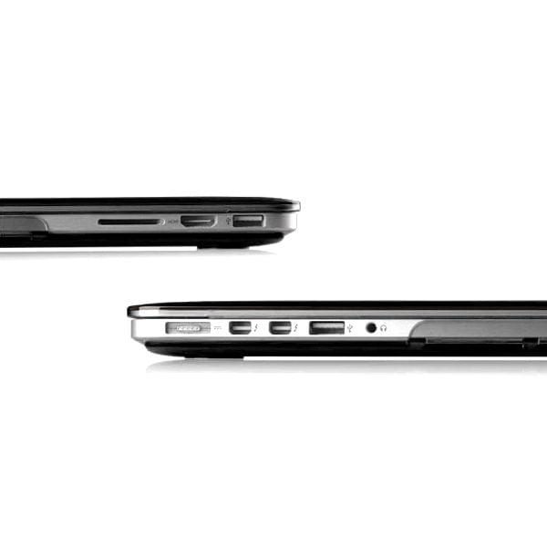 ENKAY for MacBook Pro Retina 13.3 inch (US Version) / A1425 / A1502 4 in 1 Crystal Hard Shell Plastic Protective Case with Screen Protector & Keyboard Guard & Anti-dust Plugs(Black)