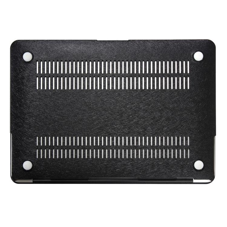 For Macbook Pro 13.3 inch Silk Texture Apple Laptop PC Protective Case(Black)