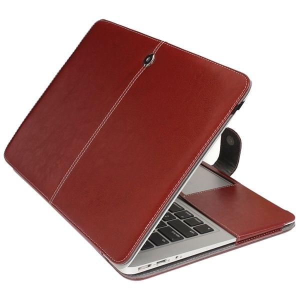 Notebook Leather Case with Snap Fastener for 13.3 inch MacBook Air(Brown)