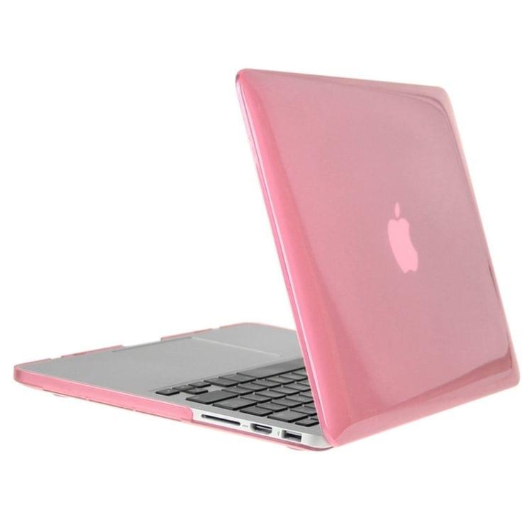 ENKAY for Macbook Pro Retina 15.4 inch (US Version) / A1398 Hat-Prince 3 in 1 Crystal Hard Shell Plastic Protective Case with Keyboard Guard & Port Dust Plug(Pink)
