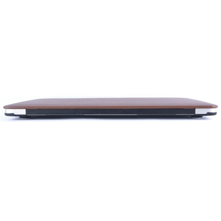 Laptop PU Leather Paste Case for MacBook Pro 15.4 inch A1286 (2008 - 2012) (Brown)