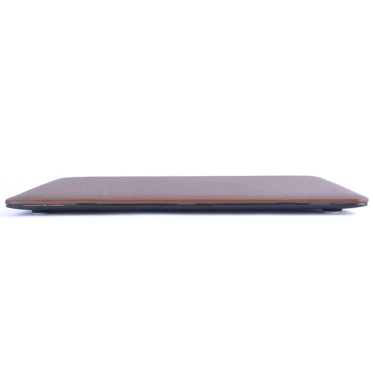Laptop PU Leather Paste Case for MacBook Pro 15.4 inch A1286 (2008 - 2012) (Brown)