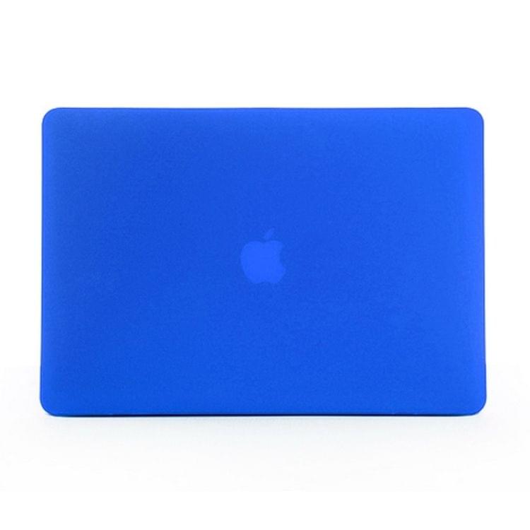 ENKAY for MacBook Pro Retina 13.3 inch (US Version) / A1425 / A1502 4 in 1 Frosted Hard Shell Plastic Protective Case with Screen Protector & Keyboard Guard & Anti-dust Plugs(Dark Blue)