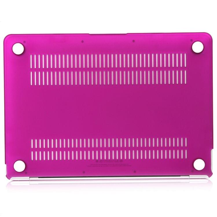 Laptop Matte Style Protective Case for MacBook Air 13.3 inch A1932 (2018)(Dark Purple)