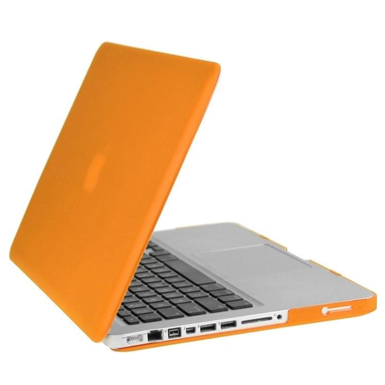 ENKAY for Macbook Pro 13.3 inch (US Version) / A1278 Hat-Prince 3 in 1 Frosted Hard Shell Plastic Protective Case with Keyboard Guard & Port Dust Plug(Orange)
