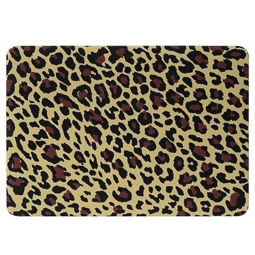 Yellow Leopard Pattern Frosted Hard Plastic Protective Case for Macbook Pro Retina 13.3 inch