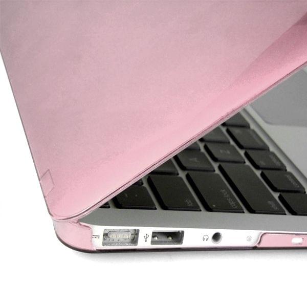 ENKAY for MacBook Air 11.6 inch (US Version) / A1370 / A1465 4 in 1 Crystal Hard Shell Plastic Protective Case with Screen Protector & Keyboard Guard & Anti-dust Plugs(Pink)
