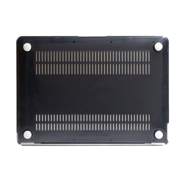 Colored Transparent Crystal Hard Protective Case for Macbook 12 inch(Black)