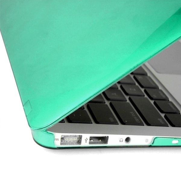 ENKAY for MacBook Air 11.6 inch (US Version) / A1370 / A1465 4 in 1 Crystal Hard Shell Plastic Protective Case with Screen Protector & Keyboard Guard & Anti-dust Plugs(Green)