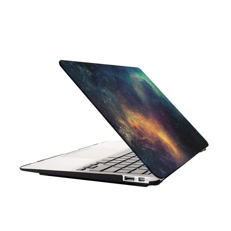 For Macbook Air 13.3 inch Starry Sky Patterns Apple Laptop Water Decals PC Protective Case(Green)