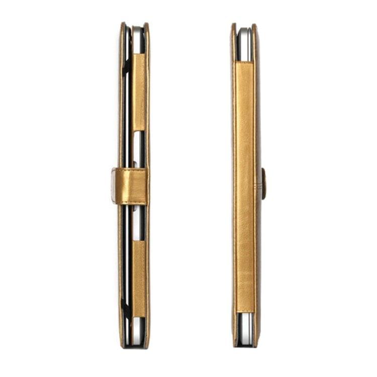 For 2016 New Macbook Pro 15.4 inch A1707 Laptop Crazy Horse Texture Horizontal Flip Leather Case(Gold)