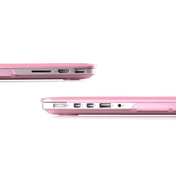 ENKAY for MacBook Pro Retina 15.4 inch (US Version) / A1398 4 in 1 Crystal Hard Shell Plastic Protective Case with Screen Protector & Keyboard Guard & Anti-dust Plugs(Pink)