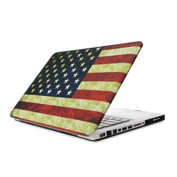 Retro US Flag Pattern Frosted Hard Plastic Protective Case for Macbook Pro 15.4 inch