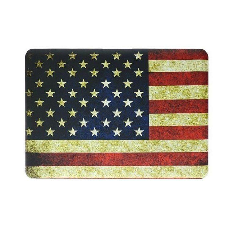 Retro US Flag Pattern Frosted Hard Plastic Protective Case for Macbook Pro 15.4 inch