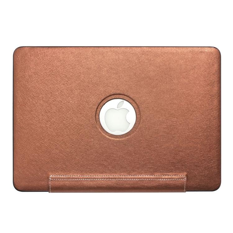 For Macbook Air 13.3 inch Silk Texture Apple Laptop United PU Protective Case(Coffee)
