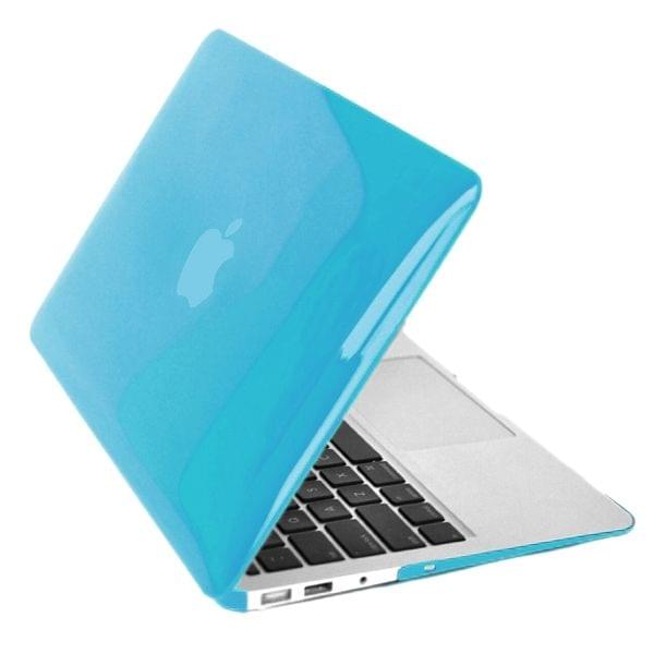 ENKAY for MacBook Air 13.3 inch (US Version) / A1369 / A1466 4 in 1 Crystal Hard Shell Plastic Protective Case with Screen Protector & Keyboard Guard & Anti-dust Plugs(Blue)