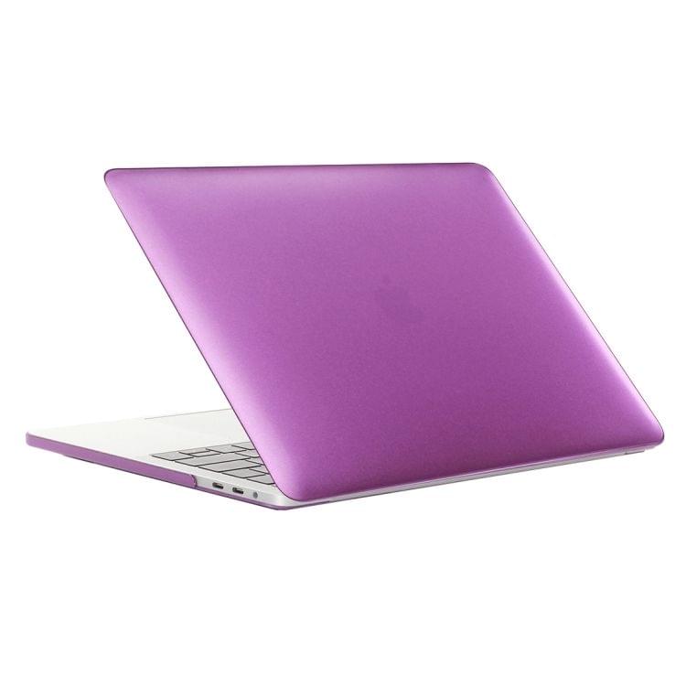 For 2016 New Macbook Pro 13.3 inch A1706 & A1708 Laptop PC + Metal Oil Surface Protective Case (Purple)