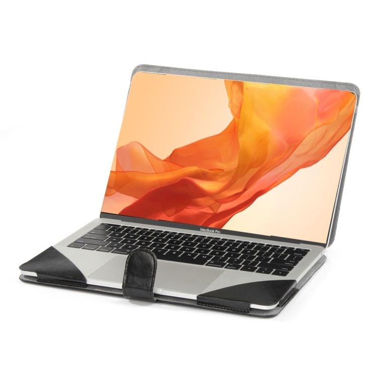 Crazy Horse Texture Horizontal Flip Leather Case for MacBook Air 13.3 inch A1932 (2018) (Black)