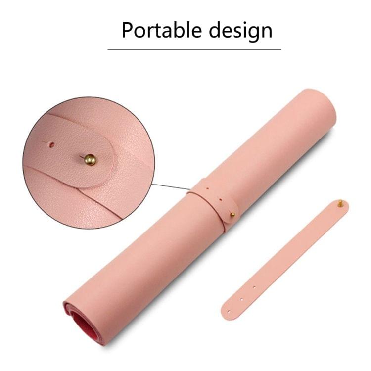 Multifunction Business PVC Leather Mouse Pad Keyboard Pad Table Mat Computer Desk Mat, Size: 90 x 45cm(Pink)