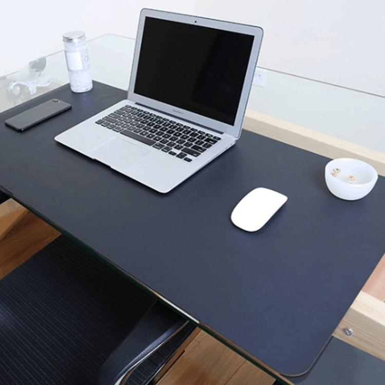 Multifunction Business Double Sided PVC Leather Mouse Pad Keyboard Pad Table Mat Computer Desk Mat, Size: 90 x 45cm(Black Red)