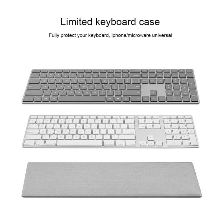 Universal Dust-proof Wired Keyboard Cover Case for Apple / Microsoft (Silver Grey)