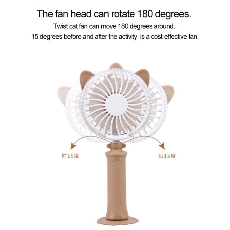 Sunshine Twisted Cat Night USB Fan With 180 Degree Rotation & Wind 2 Speeds (Blue)